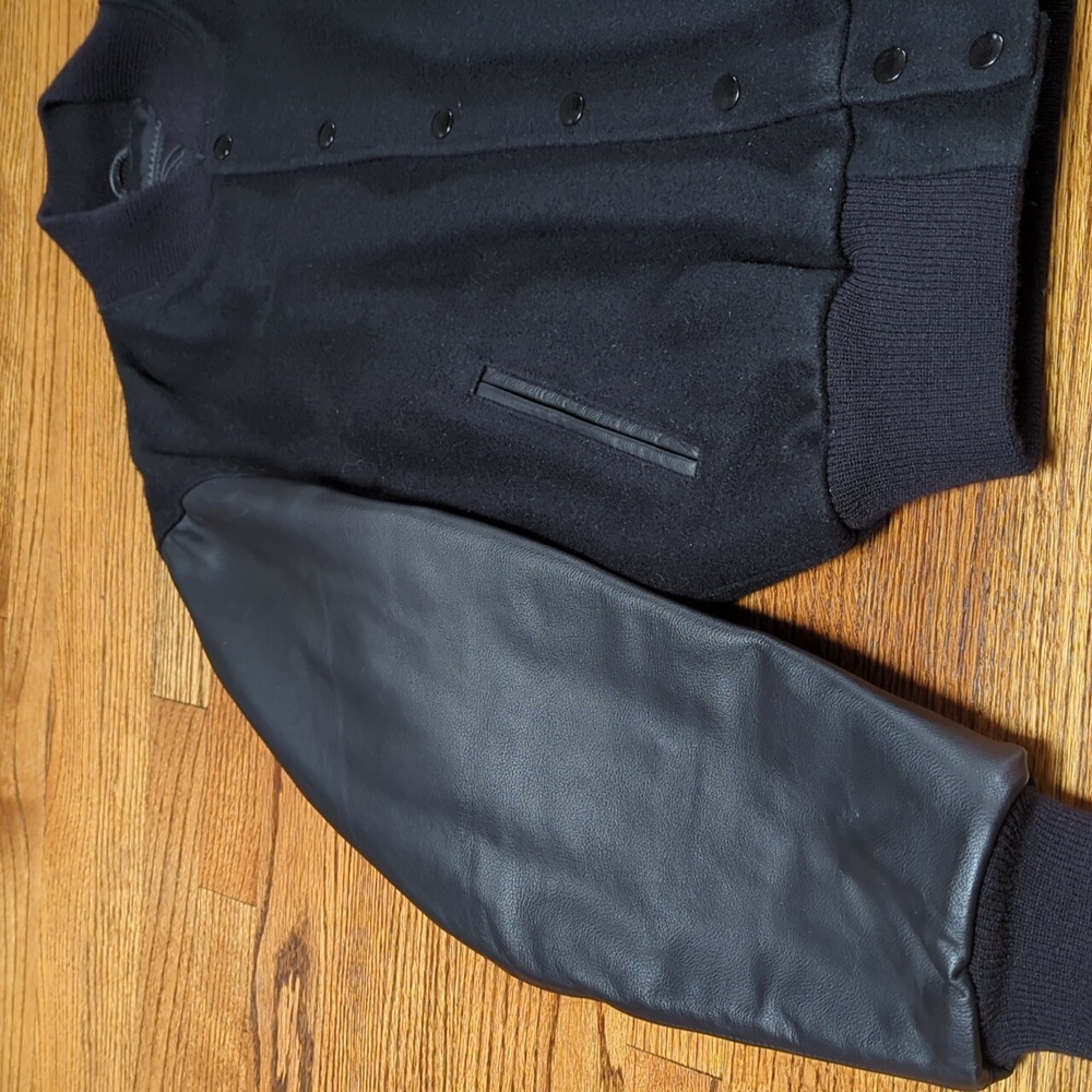 Like New Golden Bear Black Varsity Jacket - Picture 2 of 11